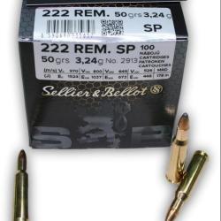 MUNITIONS S&B SP 50GR CAL. 222REM X100