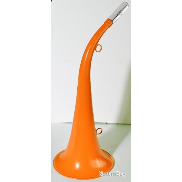 Trompe de chasse PISTEURS 40 cm Orange