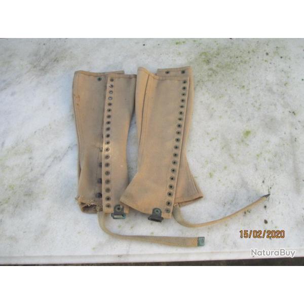 Gu�tres militaire am�ricain US ARMY 1940 taille1L  WW2 couleur beige