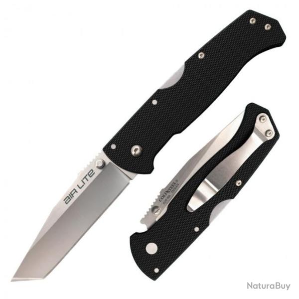 Couteau Cold Steel Air Lite Tanto Lame Acier AUS-10 Manche G10 Lockback Clip CS26WT