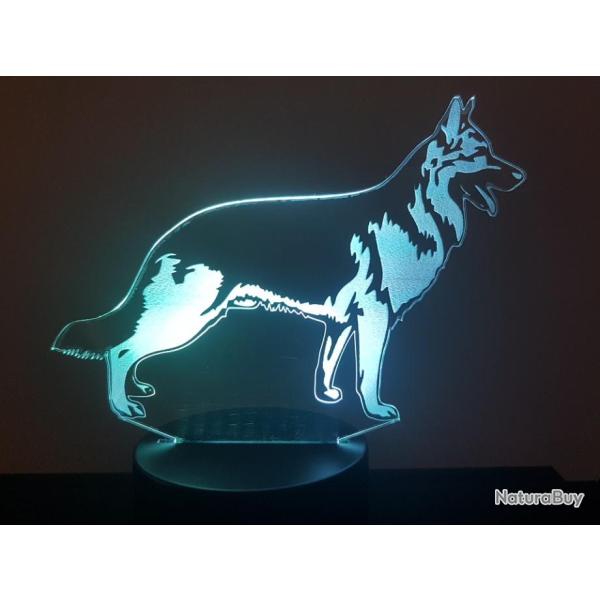 LAMPE 3D  leds. Motif: BERGER ALLEMAND