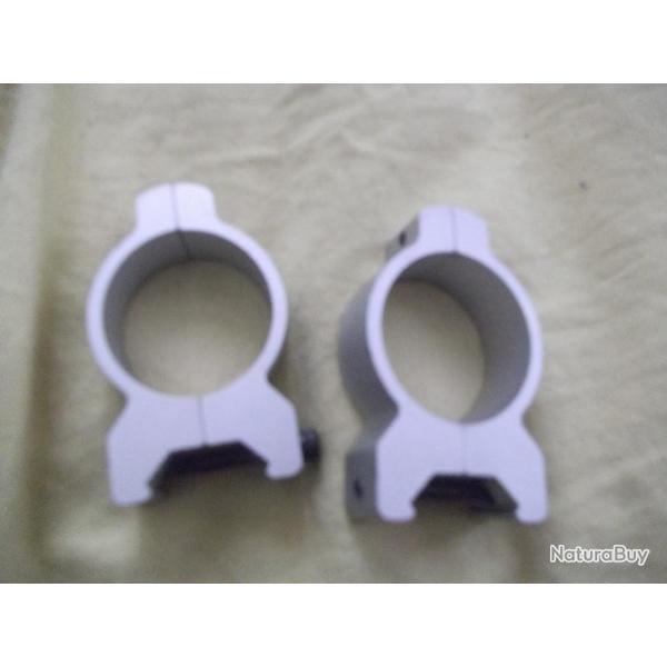 colliers alu. pour lunette 30 mm , rail standard  21 mm