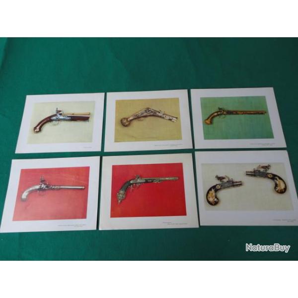 16 anciens supports publicitaires photos d'armes anciennes.