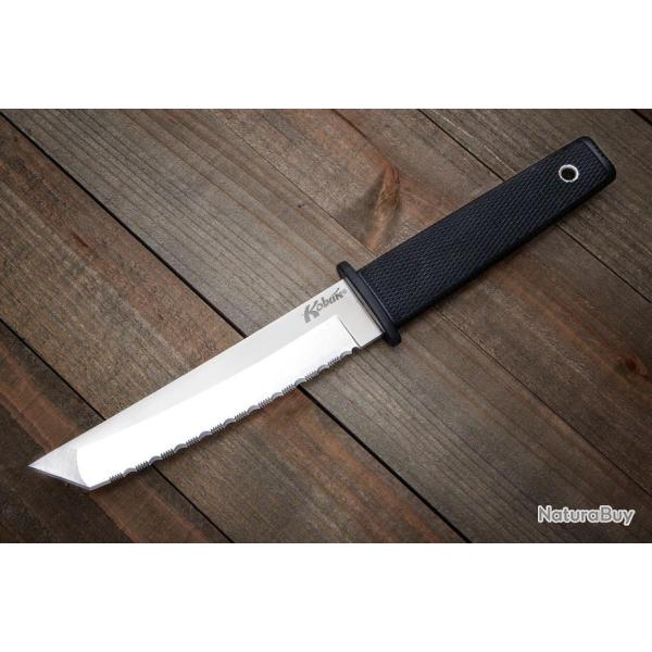 Couteau Cold Steel Kobun Serrated Lame Tanto Acier AUS8 Manche Kray-Ex Etui Secure-Ex CS17TS