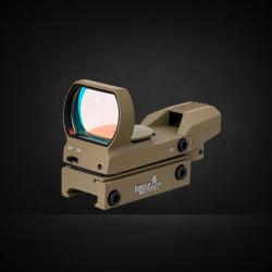POINT ROUGE M&Eacute;TAL REFLEX 4 R&Eacute;TICULES ROUGE / VERT TAN lancer tactical