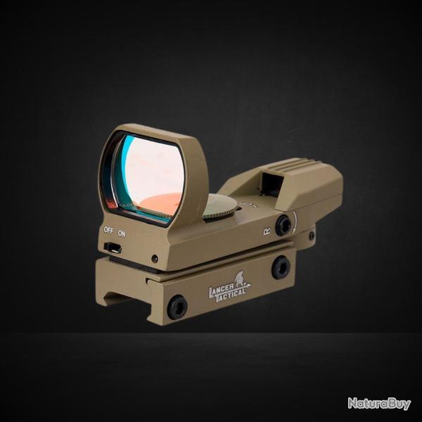 POINT ROUGE M�TAL REFLEX 4 R�TICULES ROUGE / VERT TAN lancer tactical