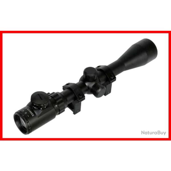 LUNETTE 3-9 X 40 ILLUMINEE ROUGE ET VERT