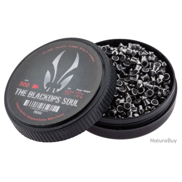 2 X 500 Plombs Pointus Black Ops Soul Cal.4.5mm