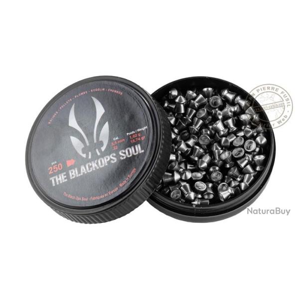 Plombs The Black Ops Soul pointus - Calibre 5,5 mm - 2 x 250