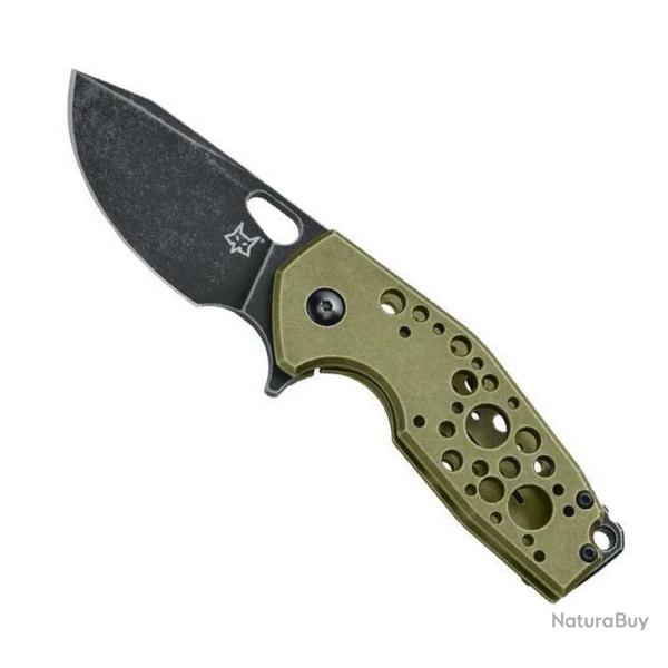 Couteau "Suru" blackwash, Couleur kaki uni [Fox Production]