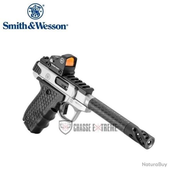 Pistolet S&W 22 Victory Target Carbone Point Rouge Cal 22lr
