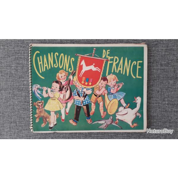 Livre ancien Chansons de France Chocolat Poulain