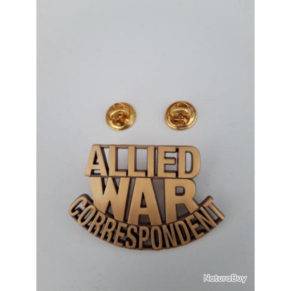 INSIGNE METAL  D ALLIED WAR CORRESPONDENT.DIMENSIONS : 5 X 3 CM