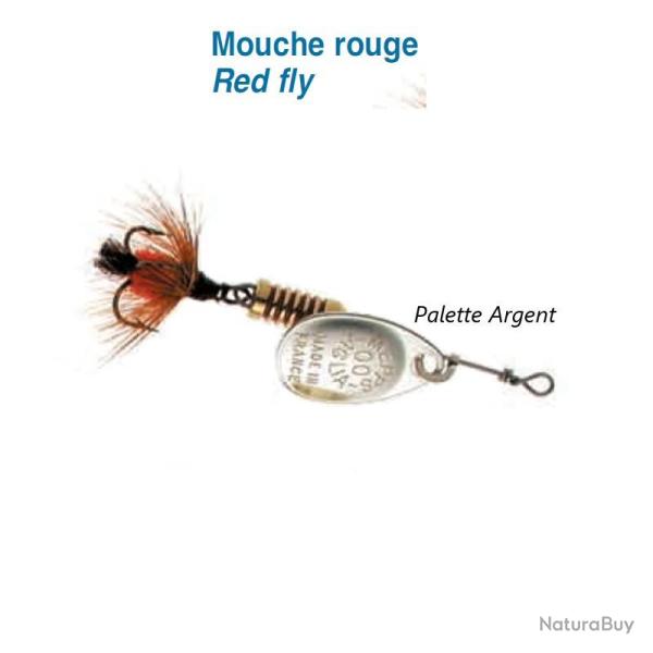 AGLIA MOUCHE PALETTE MEPPS Rouge Argent 0 / 2.5 g