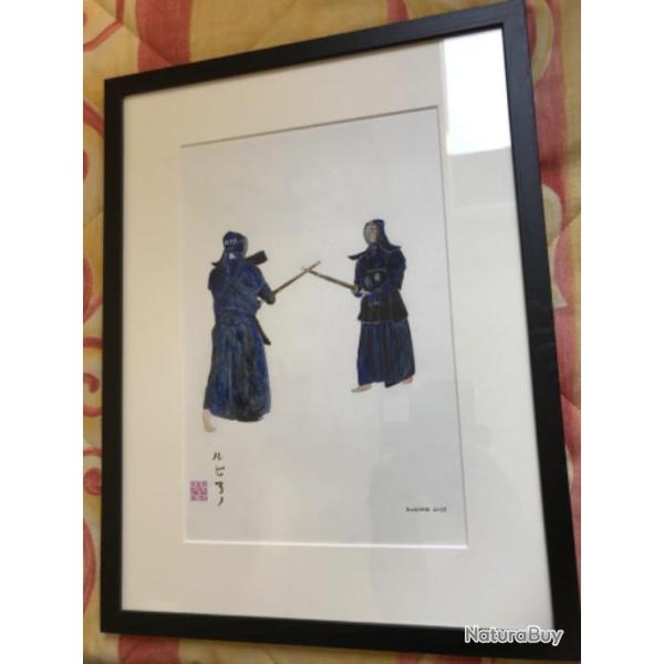 Tableau sur le Kendo ( art martial)