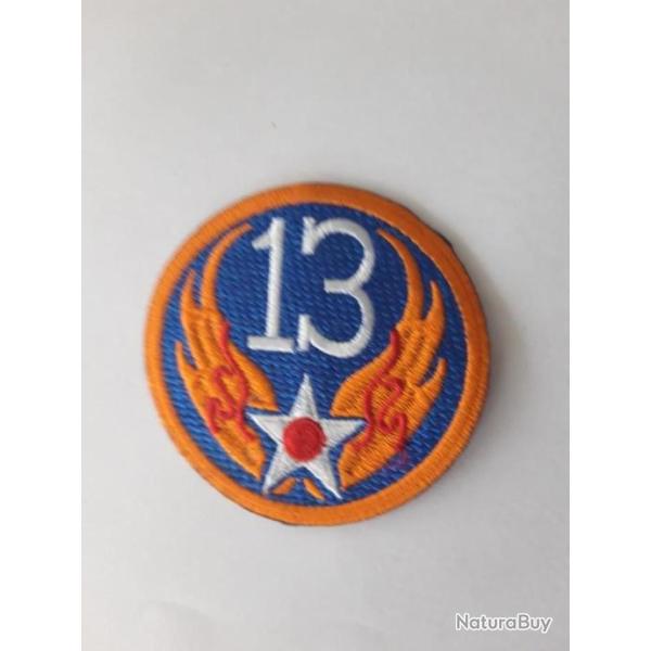INSIGNE TISSU  DE LA 13 EME US AIR FORCE.