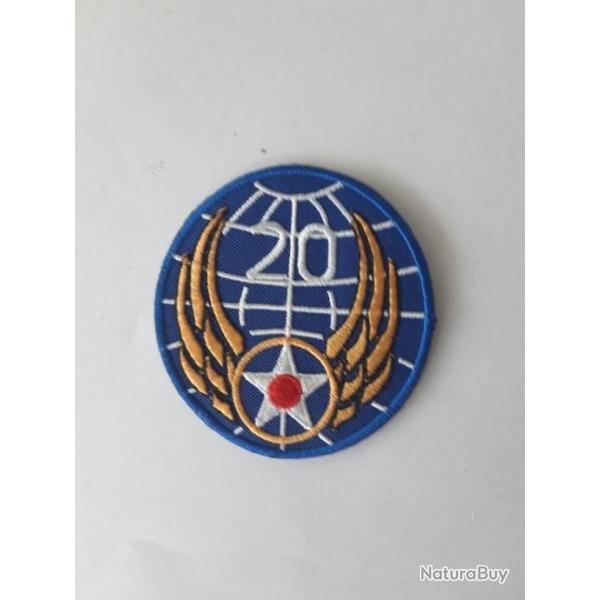 INSIGNE TISSU  DE LA 20 EME US AIR FORCE.