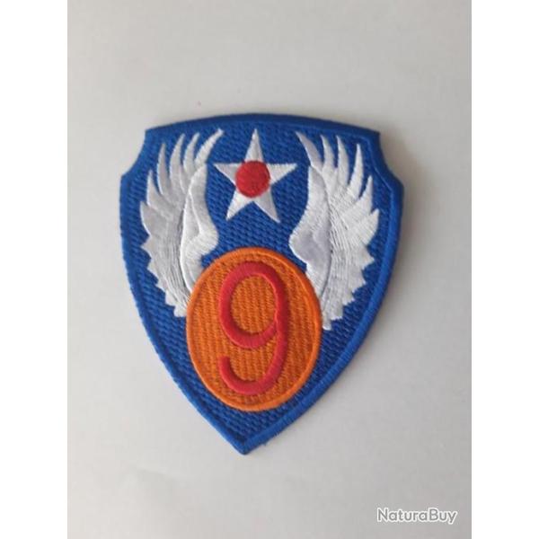 INSIGNE TISSU  DE LA 9 EME US AIR FORCE.