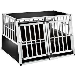 Cage de transport pour chien double dos inclin&eacute; sans cloison de s&eacute;paration 3708146