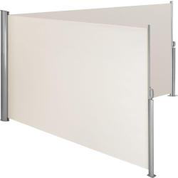 Auvent store lat&eacute;ral brise-vue paraventr&eacute;tractable double beige 200 x 600 cm 2208131
