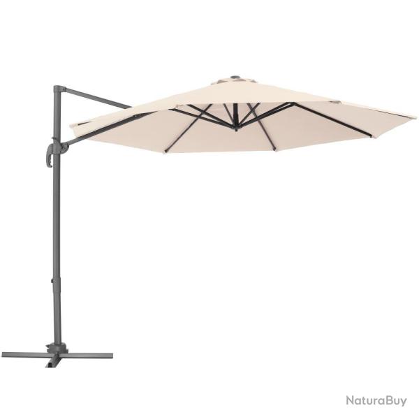 Parasol 300 cm beige meuble jardin 2208123
