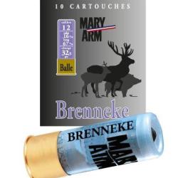 10 Cartouches MARY ARM Brenneke Cal.12