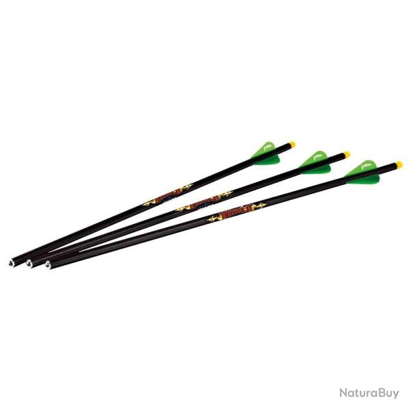 3 Fl�ches Diablo Carbone Lumineuses 18 pouces pour arbal�tes Excalibur