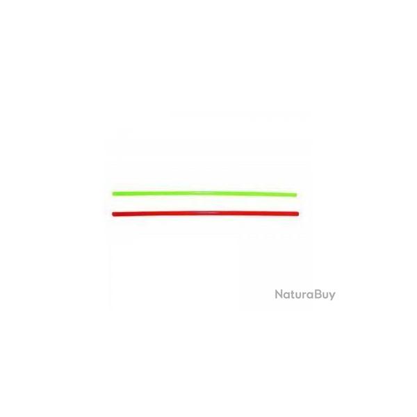 9 cm fibre diametre 1.5mm verte, rouge ou orange fluo pour guidon de carabine.