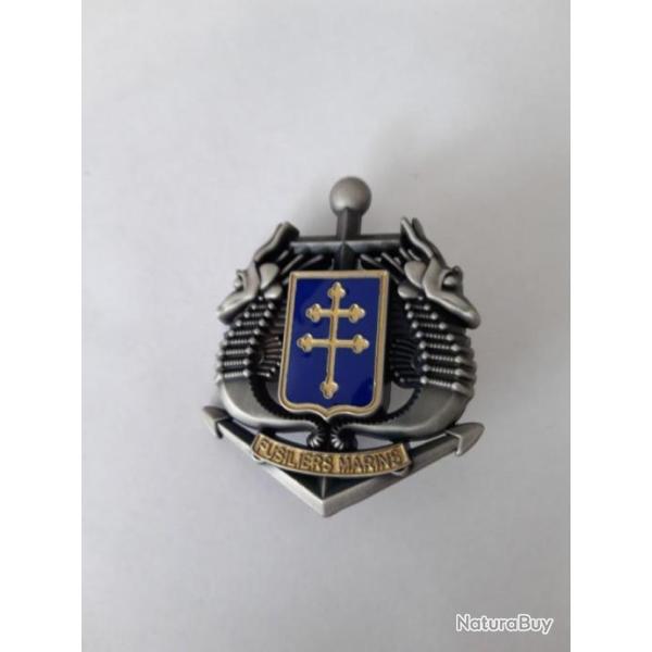 BADGE  M�TAL DU PREMIER REGIMENT DE FUSILIERS MARINS