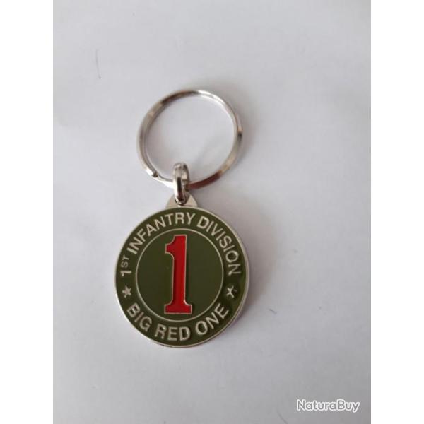 PORTE CLE  DOUBLE FACE 1 ERE ET 2 EME DIVISION D INFANTERIE US.
