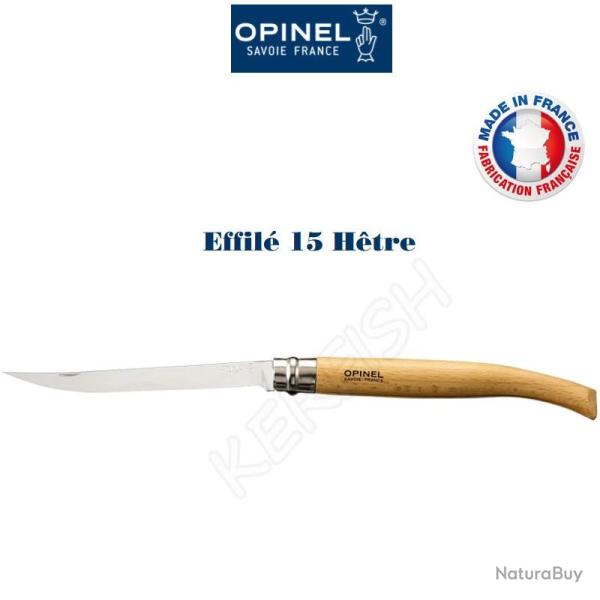 Couteau effil� manche h�tre OPINEL 15