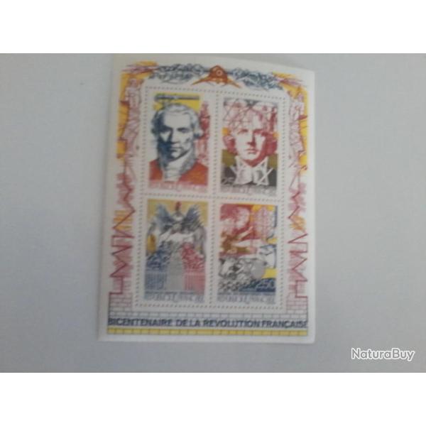 Bloc Feuillet BF12 - Bicentenaire de la r�volution fran�aise - 1990