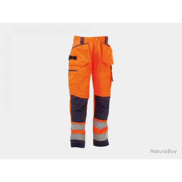 Pantalon haute visibilit� d�perlant HEROCK Styx Orange Bleu Marine