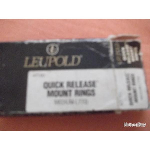 colliers Quick release Leupold  dimensions medium  .770   diam�tre un pouce