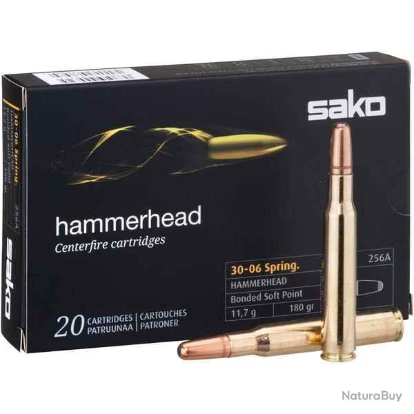Munitions SAKO calibre 30-06 Hammerhead 180gr - 11.7g x20