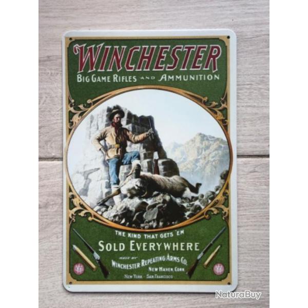 Plaque m�tal d�co - winchester bouquetin