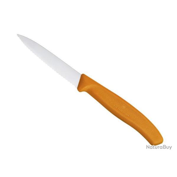 COUTEAU OFFICE VICTORINOX SWISSCLASSIC 8CM ORANGE A DENTS