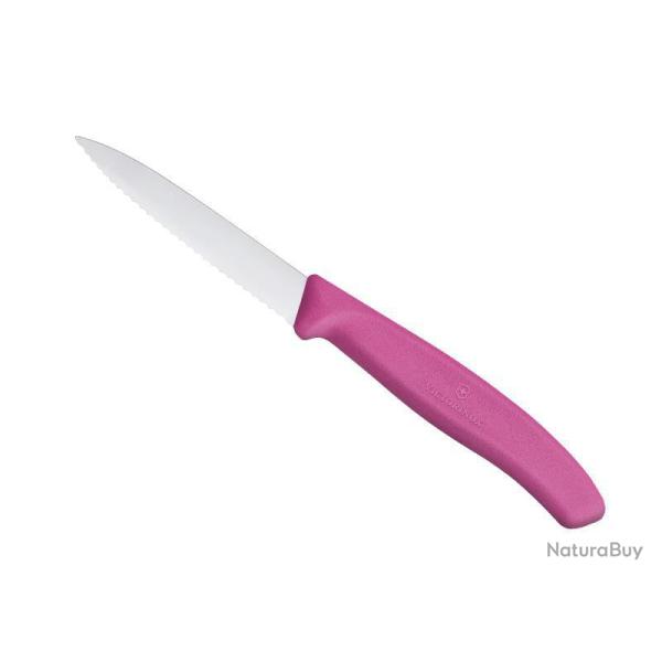 COUTEAU OFFICE VICTORINOX SWISSCLASSIC 8CM ROSE A DENTS