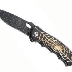 COUTEAU HERBERTZ METAL 11,5CM DECOR ARAIGNEE INOX