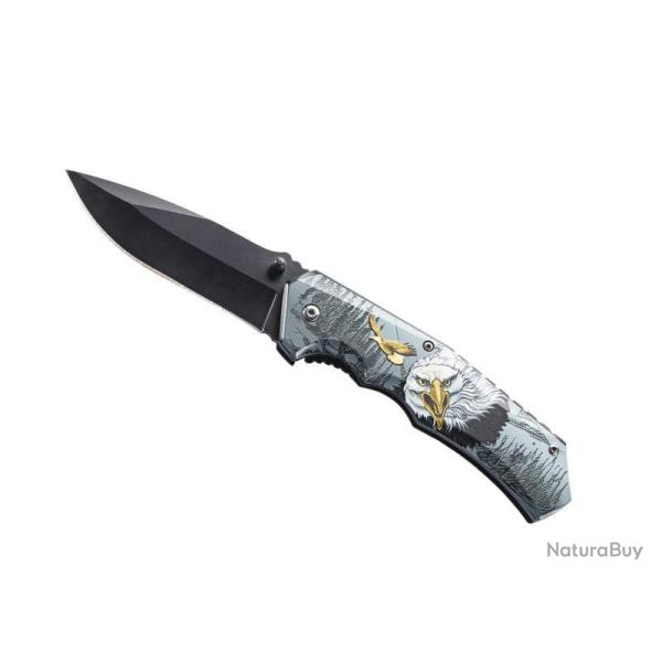 COUTEAU HERBERTZ TOUT INOX 12CM DECOR AIGLE