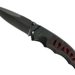 COUTEAU HERBERTZ G10 NOIR/ROUGE 11CM INOX