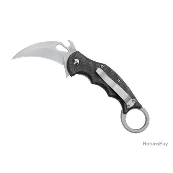 COUTEAU FOX MILITARY KARAMBIT 10CM FIBRE DE CARBONE/TITANIUM