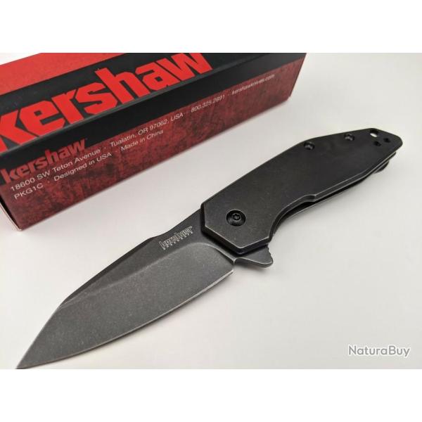 Couteau Kershaw Gravel A/O Framelock Lame Acier 8CR13MoV Manche Acier Clip KS2065