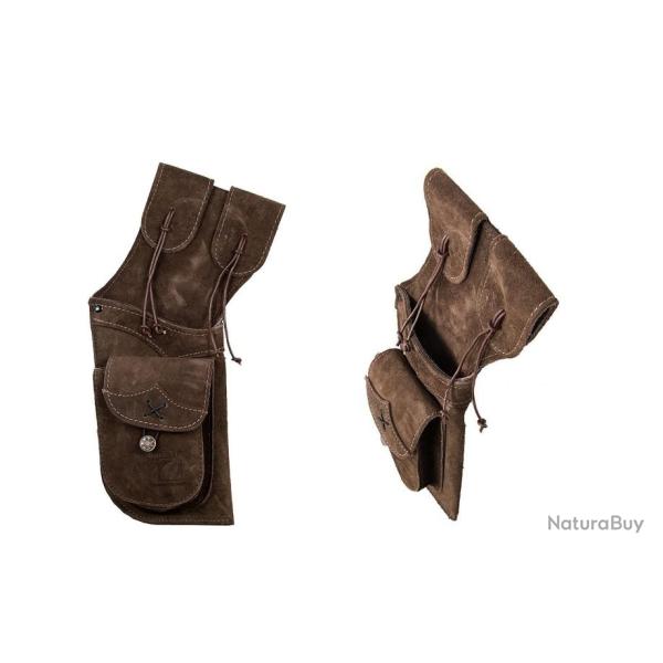 CARQUOIS DE HANCHE BUCK TRAIL DAIM - BRUN FONCE - GAUCHER