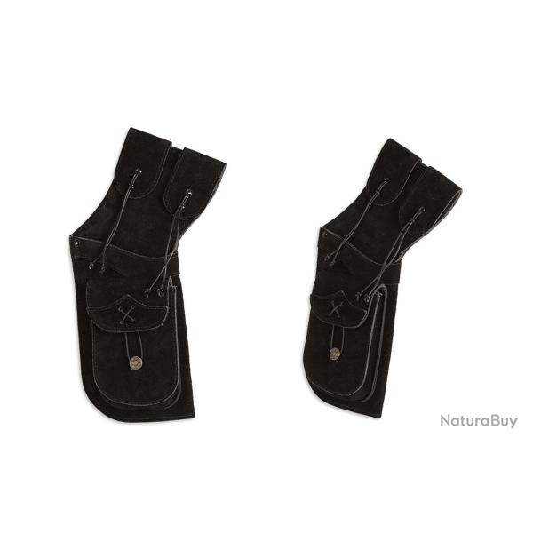 CARQUOIS DE HANCHE BUCK TRAIL DAIM - NOIR - GAUCHER