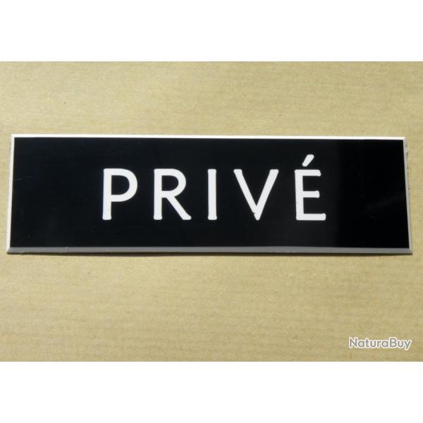 Plaque adh�sive "PRIV�" noire Format 29x100 mm