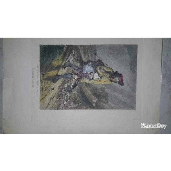 Gravure  le garde chasse