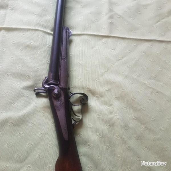 fusil juxtapos� broche type lefaucheux  en calibre 16