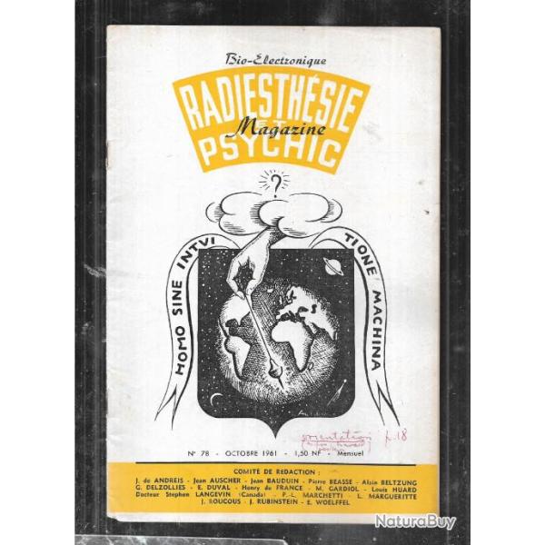 radiesth�sie et psychic magazine n�78 octobre 1961