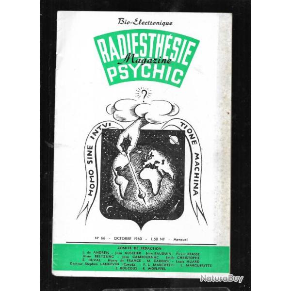 radiesth�sie et psychic magazine n�66 octobre 1960